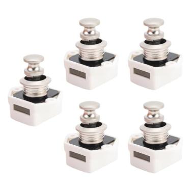 Imagem de aqxreight 5 PCS Push Elegante Multiuso RV Sem Chave Maçaneta da Porta do Armário para Motorhome Iates Domésticos Marrom Pérola Ni Portas de Guarda-roupa Preve RV Push LatchPush Cabinet LockPush