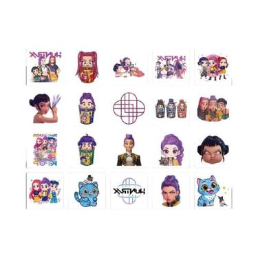 Imagem de Kpop Demon Hunters Rumi 20PCS Adesivos Temporários À Prova d'Água Com 