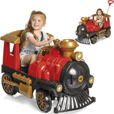 Imagem de Trenzinho de Passeio e Pedal para Bebe Calesita Locomotiva
