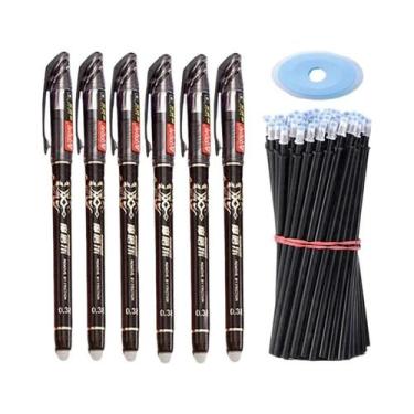 Imagem de Canetas Gel Apagáveis Pretas E Azuis 57 Peças/Conjunto 0.5mm Esferográ