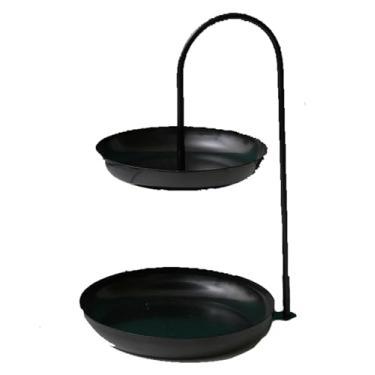 Imagem de fruteira cesta Suporte de frutas duplo tigela de frutas sala de estar casa criativa lanche bandeja contemporânea e contratada doces bancada