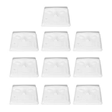 Imagem de Cryfokt Cabeça de Manequim para Extensão de Cílios, Três Em um, Placa de Exibição de Enxerto para Artistas Iniciantes, 10 Peças de Cílios Novatos