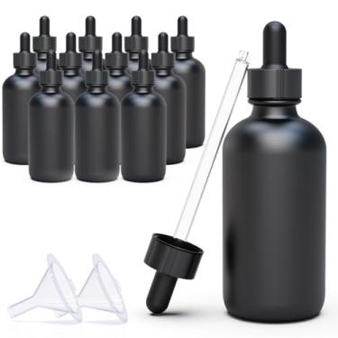 Imagem de seafulee Frascos conta-gotas de vidro de 120 ml com conta-gotas de vidro, frascos seguros para UV para óleos essenciais e aromaterapia (pacote com 120 ml)