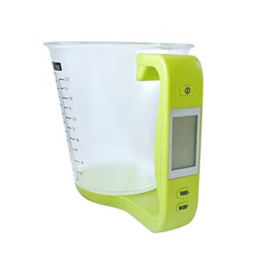 Imagem de MUCKLILY Copo medidor de tela LCD multifuncional copo de cozinha digital para medição precisa para cozinhar e assar design verde leve