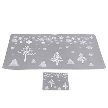 Imagem de ZJchao 12 Peças Porta-copos de Natal, Tapetes de Bebidas Em Pvc para Cerveja, chá e café, Protetor de Mesa Com Decoração Festiva, para Casa, Bar, Restaurante, Festa