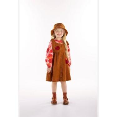 Imagem de Conjunto Infantil Feminino com Cropped e Vestido Frutas Vermelhas Três e Já-Feminino