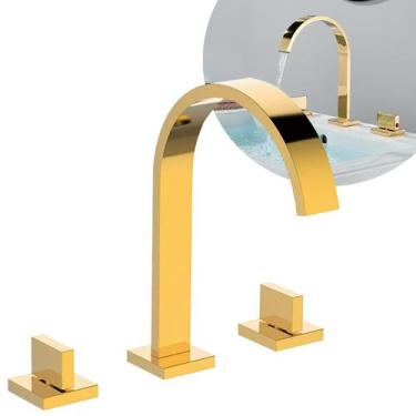 Imagem de Torneira Banheiro Bica Duplo Comando Misturador 1/4 Volta  - Swanton M