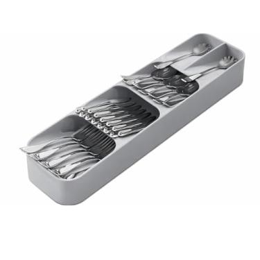 Imagem de Organizador de Talheres para Gaveta Bandeja Divisórias Separador de Plástico Resistente Prateleira