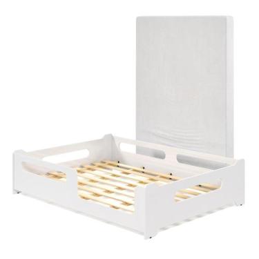 Imagem de CAMA CASAL MONTESSORI 193x143 GRADE PROTEÇÃO COM COLCHÃO D33 - GABRIEL