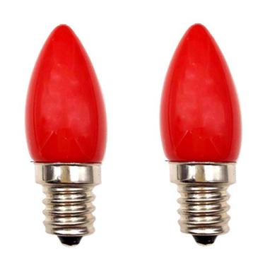 Imagem de Lâmpada de velas LED E12 1 5W Capa vidro vermelho Iluminação vermelha Buda Lótus Deus 4 Diodos emissores luz SMD2835 Eco
