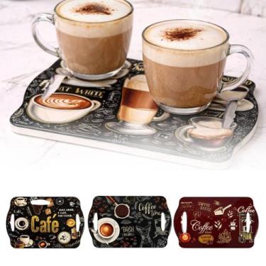 Imagem de Bandeja de Cerâmica Decorativa Para café Suporte Para Panela Quente - 