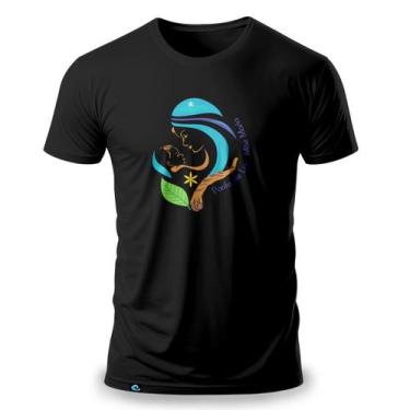 Imagem de Camiseta Masculina com Estampa Ponto de Luz Mãe Maria 100 Algodão Fio 