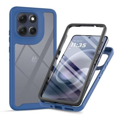 Imagem de Eilkmcre Capa para Motorola Moto G86, capa para celular Motorola Moto G86 com protetor de tela integrado, capa traseira transparente e fina, à prova de choque, resistente, resistente, capa protetora