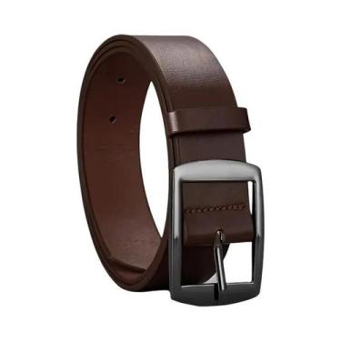 Imagem de Cinto De Couro PU Luxuoso Masculino Com Fivela De Metal, Cinto Designe