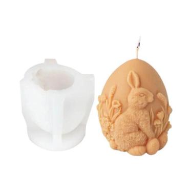 Imagem de Molde De Silicone Para Vela De Coelho Da Páscoa, Kit De Fabricação De 