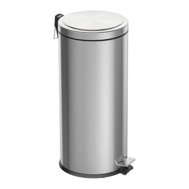 Imagem de Lixeira Tramontina Brasil Plus Com Pedal 30l Redonda Inox Acetinado Aço Inox Acetinado