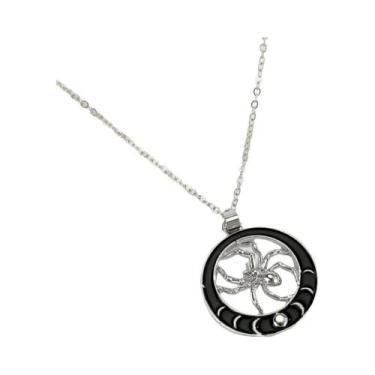 Imagem de Colar Feminino Gótico Punk Com Pingente De Coração E Asas De Morcego E