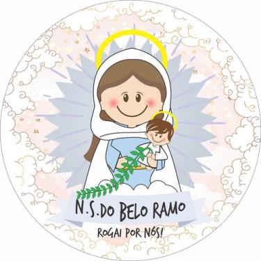 Imagem de Painel de Tecido Sublimado Redondo Santinhos Católicos Nossa Senhora d