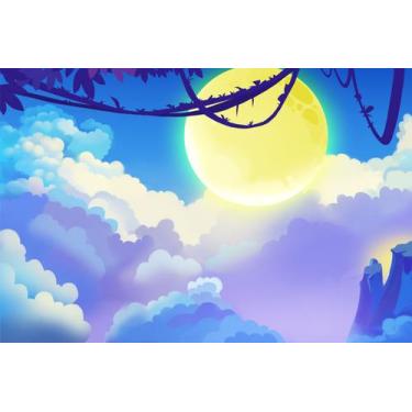 Imagem de Painel de Tecido Sublimado Floresta Selvagem Lua Cheia - Fabrika de Fe