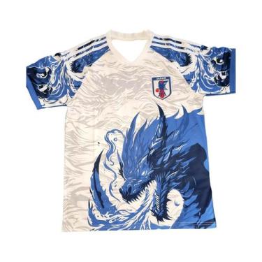 Imagem de Camiseta Esportiva Feminina Azul Edição Sakura Dragon, Respirável E De
