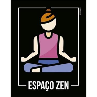 Imagem de Kit 5 Placas Desenho Espaço Zen 27X35 - Sinalizo