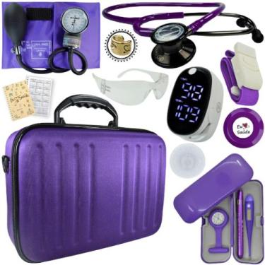 Imagem de Kit Enfermagem Aparelho De Pressao Estetoscopio Duplo Bic - Love Saude