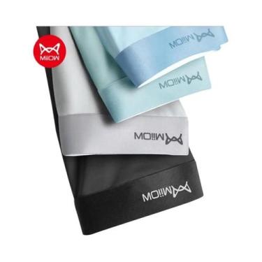 Imagem de Cuecas Boxer Masculinas Antibacterianas De Seda Gelada Com Grafeno, Ki