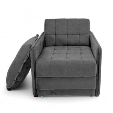 Imagem de Poltrona Cama Reclinável Retrátil Viena Boucle Grafite - Loja Sheep