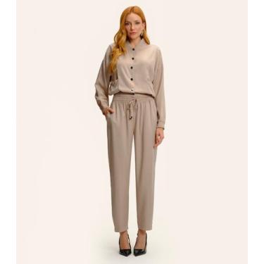 Imagem de Calça Endless Tencel Twill Feminina Marrom, G, Marrom