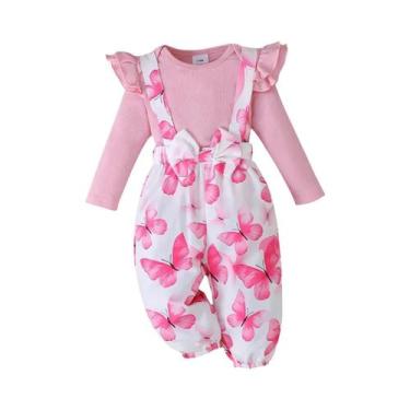 Imagem de Fantasia De Natal Para Bebês Meninas, 3 Peças, Roupas De Manga Comprid