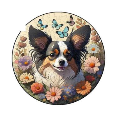 Imagem de Quebra-Cabeça De Animais De Madeira: Gato Branco, Cavalo, Coruja - Bri