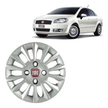 Imagem de Jogo 4 Calotas Aro 13 Fiat Linea Uno Palio Fiorino Emblema - Grid