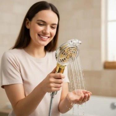 Imagem de Chuveiro Jato Pressão Ducha Esguicho Adaptador Lavatório Banheiro Cabe