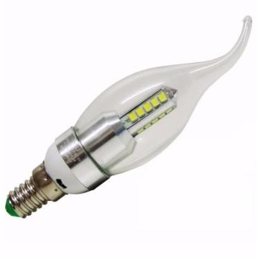 Imagem de Lâmpada Led Vela 4w E14 Cristal Branco Quente Com Bico 4D - Ctb