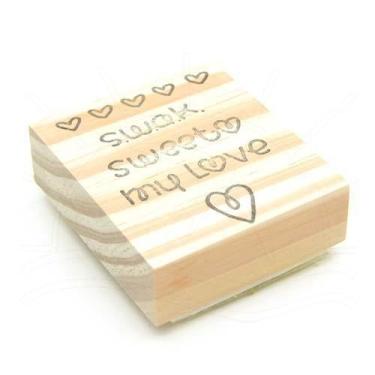 Imagem de Carimbo Artesanal 6X7 S.W.O.K Sweet my Love - LC-87 - Lucas Carimbos