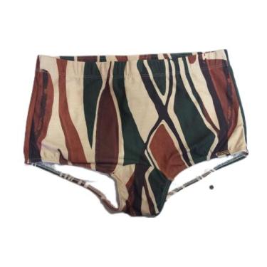 Imagem de Sunga Estampada Adulto Boxer - Sol e Água, Estampada, Vinho, P