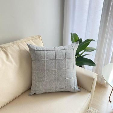 Imagem de Capa de Almofada Linho Square Cinza Claro 50cm - Andréia Carvalho Deco