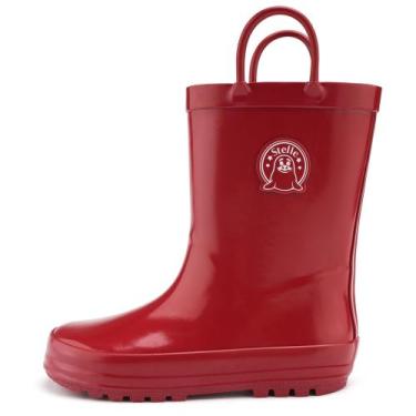 Imagem de Botas de chuva Stelle Toddler de borracha natural impermeável vermelha