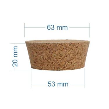 Imagem de Rolha de Cortiça 20 x 63 x 53 PCT 10 Unidades - Corticeira