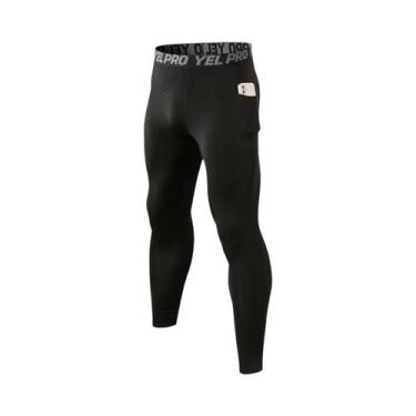 Imagem de Calças Térmicas De Veludo Masculinas Com Bolso, Para Treino E Corrida,
