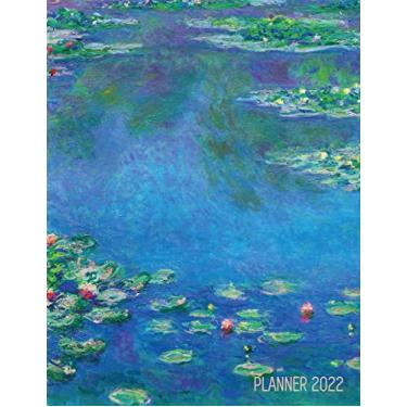 Imagem de Claude Monet Daily Planner 2022: Water Lilies Painting Artistic French Impressionism Art Flower Organizer