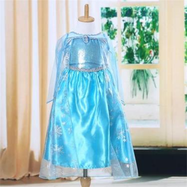 Imagem de Fantasia Elsa Frozen Infantil Luxo Disney Princesas Tamanho 4 - Amora