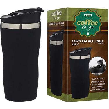 Imagem de Copo em Aço Inox Mor Coffee to Go 450 Ml Preto