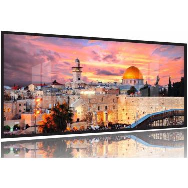 Imagem de Quadro Decorativo Cidade Velha Jerusalém 130x60 Moldura Preta 2x2