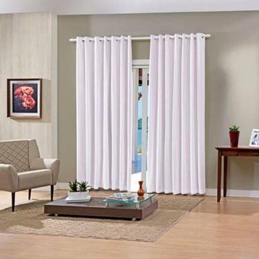 Imagem de Cortina Pratika Blackout C/ Voal e Ilhós Cromado 300X230 Bella Janela