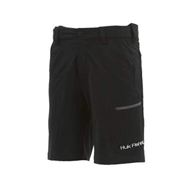 Imagem de HUK Short masculino Next Level de secagem rápida para pesca, Preto - 26,6 cm (10,5"), GG