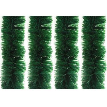 Imagem de Festão De Natal Pet Largo Verde Fosco 12cm Jogo 20 metros - Yangzi
