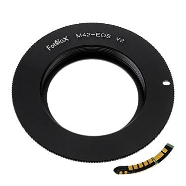 Imagem de Adaptador de montagem de lente Fotodiox compatível com lente SLR de montagem em parafuso M42 tipo 2 para corpo de câmera Canon EOS (EF, EF-S) de montagem D/SLR - com chip de confirmação de foco Gen10