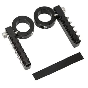 Imagem de Pedaleiras ajustáveis ​​para rodovias CNC apoios para os pés de alumínio com grampos de dentes de aço inoxidável para motocicleta