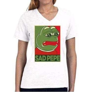 Imagem de Camiseta Sad Pepe Hope Sapo Meme Engraçado Triste 3643 - Vetor Camisar